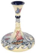 A contemp. Moorcroft Trial Centenary 1897-1997 Yacht vase, c1996