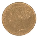 A Queen Victoria 1861 gold full sovereign