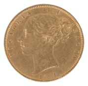 A Queen Victoria 1861 gold full sovereign