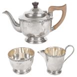 A George VI three piece silver tea service, Sheffield 1937(3)