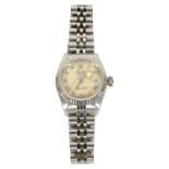 A Rolex Oyster Perpetual Datejust ladies stainless steel wristwatch