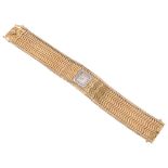 An 18ct gold, platinum and diamond Marvin bracelet ladies watch