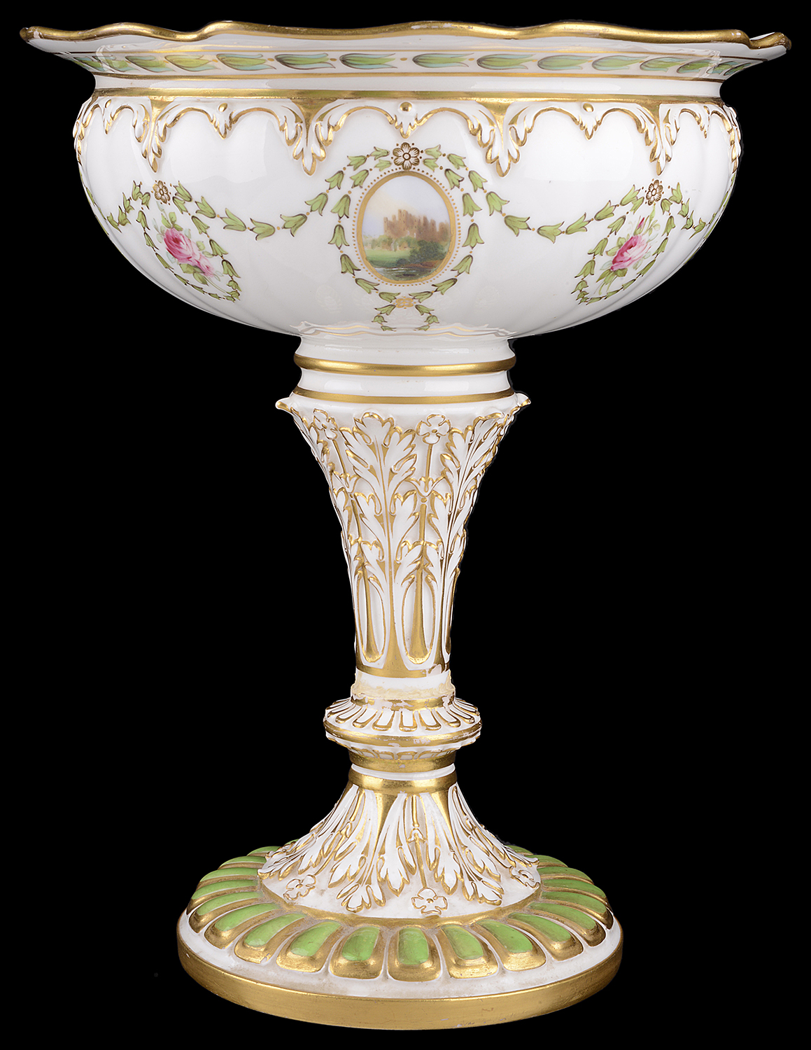 A Royal Worcester pedestal bowl, circa 1910