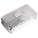 A George IV Nathaniel Mills silver snuff box, Birmingham 1828