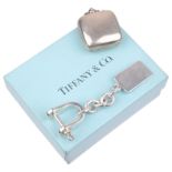 A Tiffany & Co silver key fob (2)