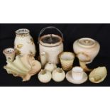 A collection of Royal Worcester blush ivorY(11)