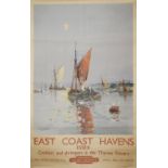 Railway poster East Coast Havens Essex, Frank Mason (Brit.1875-1965)