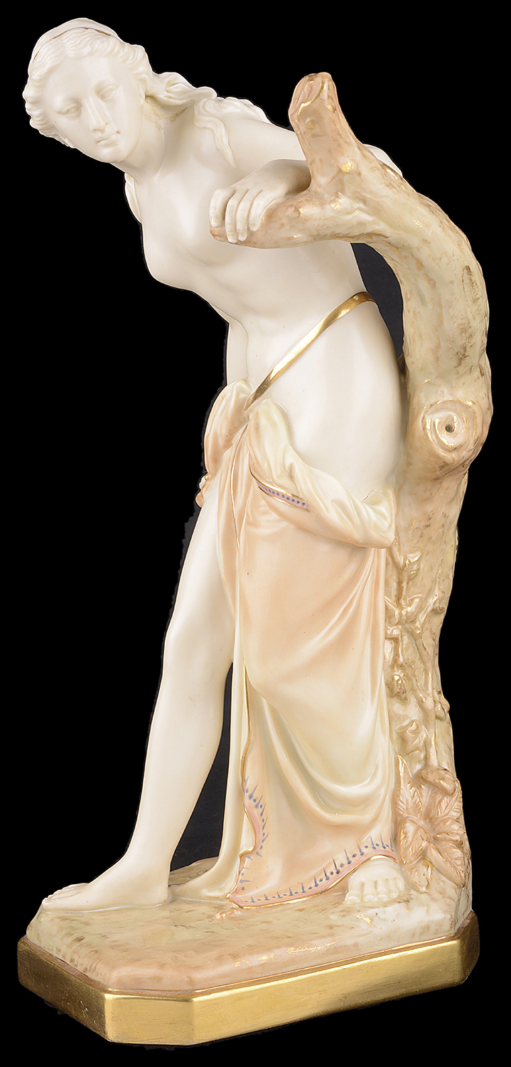 Bather Surprised' A Royal Worcester figure Sir Thomas Brock, c1911