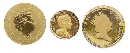 A Queen Elizabeth II 2003 5 dollar 24ct The Australian Nugget(3)