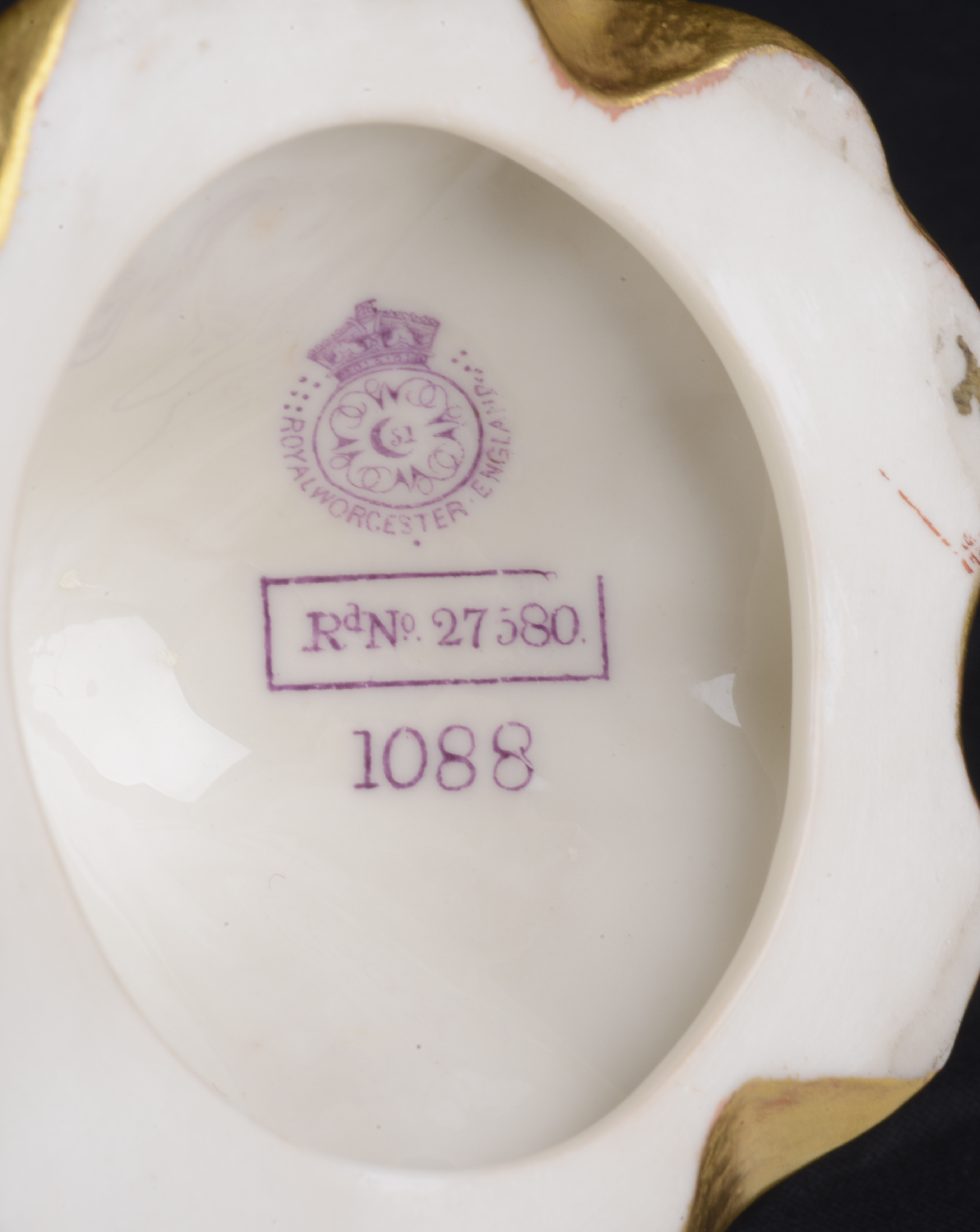 An unusual Royal Worcester candlestick, circa 1900 - Image 4 of 4