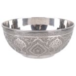 A Persian silver bowl, early 20th c.