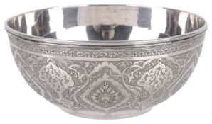 A Persian silver bowl, early 20th c.