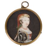 An early 19th c. portrait miniature of a young girl