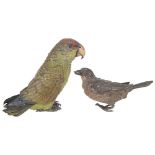 Franz X Bergman (Austr.1861-1936) cold painted bronze Thrush; other(2)