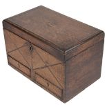 A Vict. oak stationery box