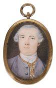 An early 19th c. portrait miniature of a Georgian gentleman on ivory