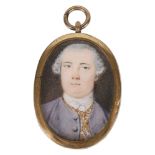 An early 19th c. portrait miniature of a Georgian gentleman on ivory