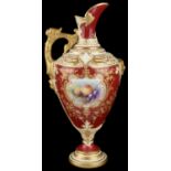 A fine quality Royal Worcester ewer, circa 1903