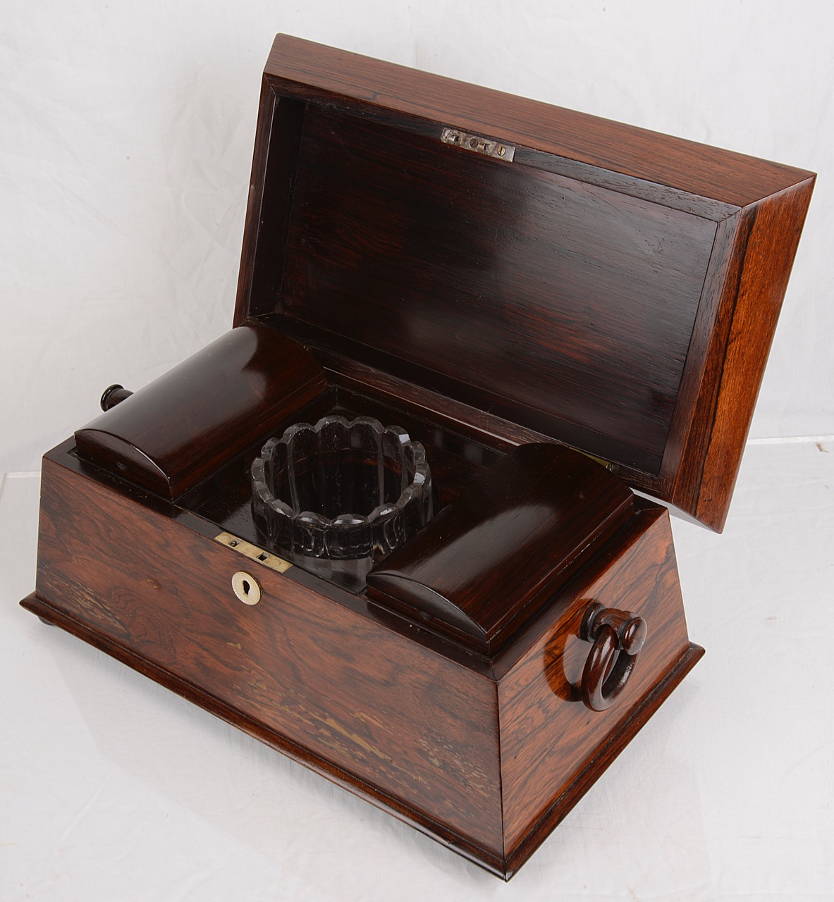 A Vict. rosewood tea caddy - Image 2 of 2