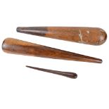 Two large sail makers lignum vitae fids (2)