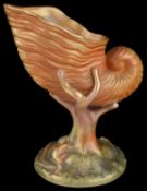 A small Royal Worcester vase modelled as a nautilus shell