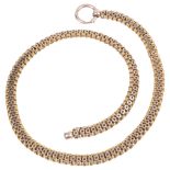 An attractive Vict. 15ct gold articulated choker necklace