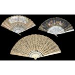 Three 19th c. fans(3)