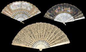 Three 19th c. fans(3)