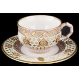 Royal Worcester cabinet cup and saucer attr. to George Owen