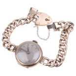 A 9ct rose gold ladies wristwatch,