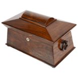 A Vict. rosewood tea caddy