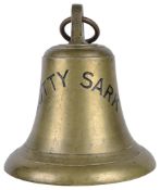 A Cutty Sark replica bronze ship's bell
