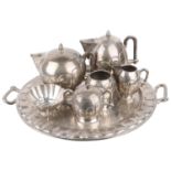 A Feisa Mexican sterling silver tea service(7)