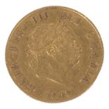 A George III 1817 gold half sovereign
