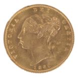 A Queen Victoria 1866 gold half sovereign