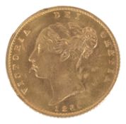 A Queen Victoria 1866 gold half sovereign