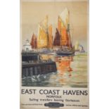 Railway poster East Coast Havens Norfolk, Frank Mason (Brit.1875-1965)