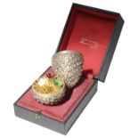 Stuart Leslie Devlin silver-gilt "Flowers Surprise Egg", hallmarked London 1968