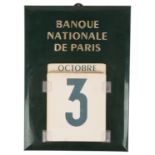 A Banque Nationale De Paris wall calendar
