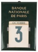 A Banque Nationale De Paris wall calendar