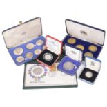 A collection of Silver UK Commemorative Coinage (6 boxes)