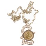 A Victorian 1893 fine gold sovereign in removable pendant mount