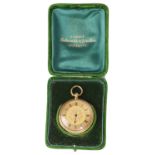 An 18k gold cased open faced pocket watch