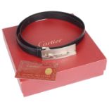 Cartier Panther motif leather belt, with red Cartier box