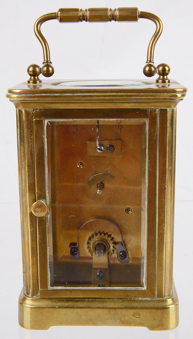 A four glass brass carriage clock, 20th century - Image 2 of 2