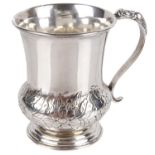 An Indian Colonial white metal christening mug, by Pittar & Co Calcutta (1825 - 1848)
