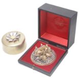 Stuart Leslie Devlin ""Six Geese a-laying"" Twelve Days of Christmas Surprise parcel-gilt silver box