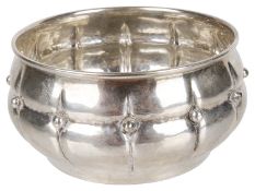 A Danish Arts & Crafts silver bowl, hallmarked Copenhagen 1923, assay master Christian F Heise