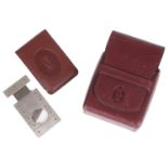 A Must de Cartier cigar cutter with burgundy leather pouch (3)