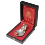 Stuart Leslie Devlin silver "Prince Andrew and Sarah Ferguson" caddy spoon, hallmarked London 1986